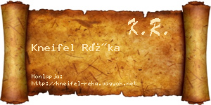 Kneifel Réka névjegykártya